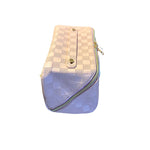 Personalized Initial M Makeup Cosmetic Bag, Large, Opens Flat Waterproof Pink