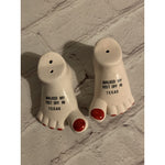 Vintage Walked My Feet Off In Texas Salt & Pepper Shakers Japan