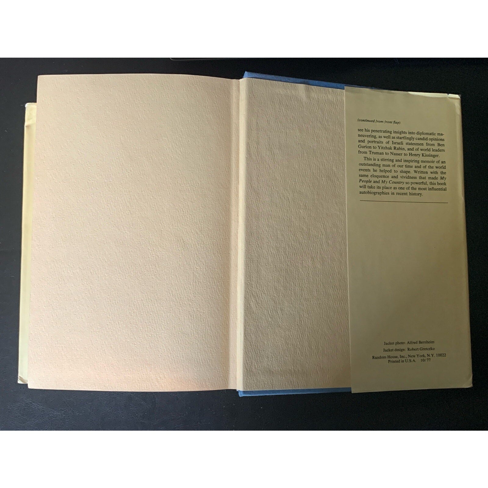 Vintage: Abba Eban, An Autobiography by Abba Eban 1977, Hardcover