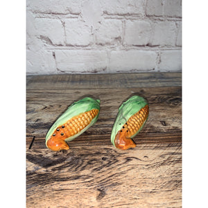 Vtg Ceramic Corn on Cob Salt & Pepper Shakers Occupied Japan