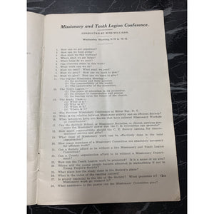 1912 Pennsylvania State Christian Endeavor Union Convent Booklet Wilkes-Barre PA