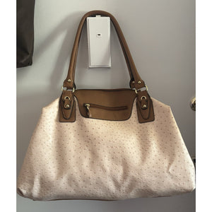 Bueno Weekender Faux Leather Travel Carry-On Pink/Brown Large Bag