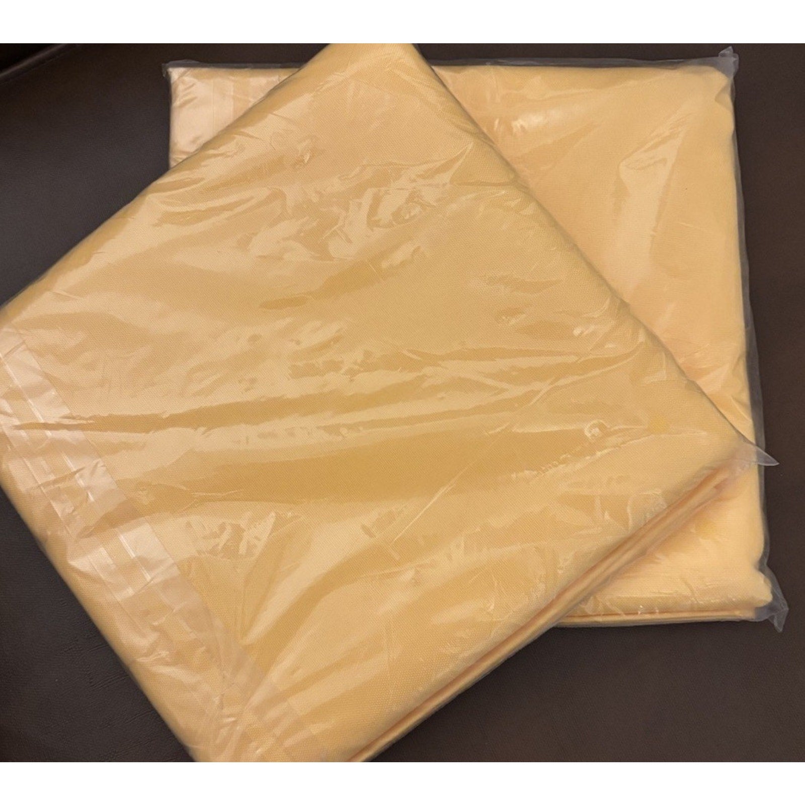 Seamless Deep Yellow Square Polyester Tablecloth 54" x 54" Table Cover-2 Pack