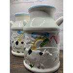1982 Large Vintage Ceramic Cow Milk Jug Salt & Pepper Shakers Gailstyn Suttton