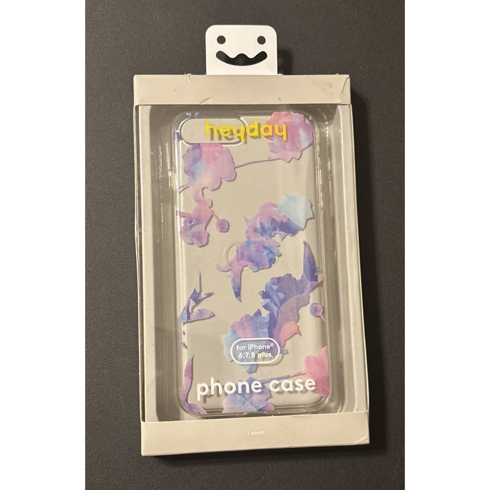 Heyday Phone Case Apple iPhone 6 7 8 Floral Clear Plastic Floral Pink Purple