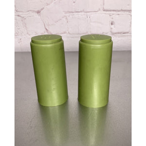 Vintage MCM Olive Green Plastic Salt & Pepper Shakers Retro