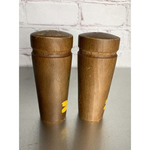 Vintage Puerto Rico Wood Conga Drum Salt & Pepper Shakers