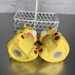 Vintage Teddy Bears in Basket Caddy Salt & Pepper Shakers Ceramic