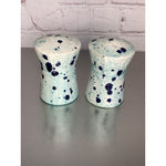 Vintage Ceramic SHEAVES OF WHEAT Salt & Pepper Shakers Blue Spot Pattern