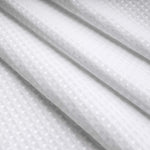 No Hook Waffle Weave Shower Curtain w/Snap in Liner 71" x 74" Hotel Grade White