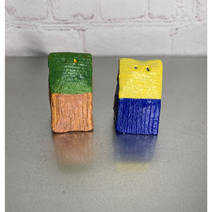 Vintage Ma and Pa Ceramic Outhouse Salt & Pepper Shakers Handmade