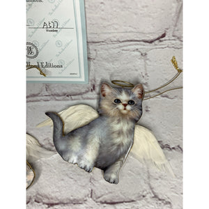 Bradford Editions Purr-fect Little Angels Ornaments (2) Princess & Chloe w/COA