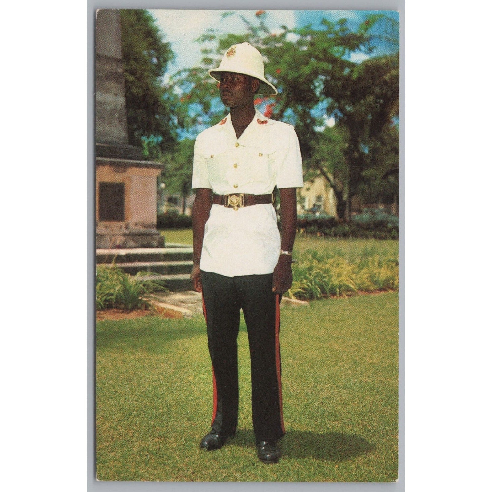 The Nassau Policeman, Nassau In The Bahamas, Vintage Post Card.
