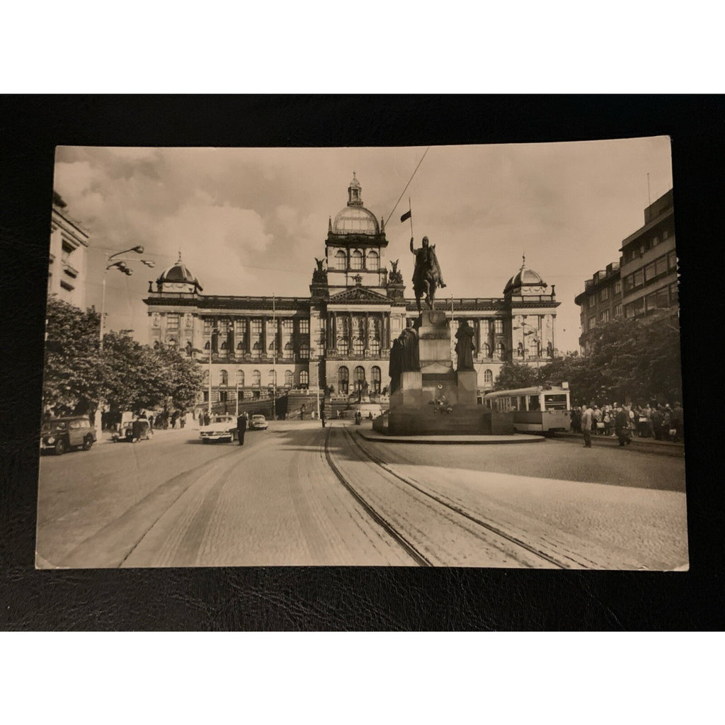 Czechoslovakia Prague National Museum RPPC Vintage Postcard
