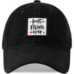 Mothers Day Birthday Gifts for Mom, Best Mom Ever Gifts Cotton Baseball Cap, Adjustable, Breathable Black