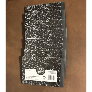 PACON Junior Composition Book, 5 x 7-1/2” 3/8” Ruled, 100 Sheets-7 Book Bundle
