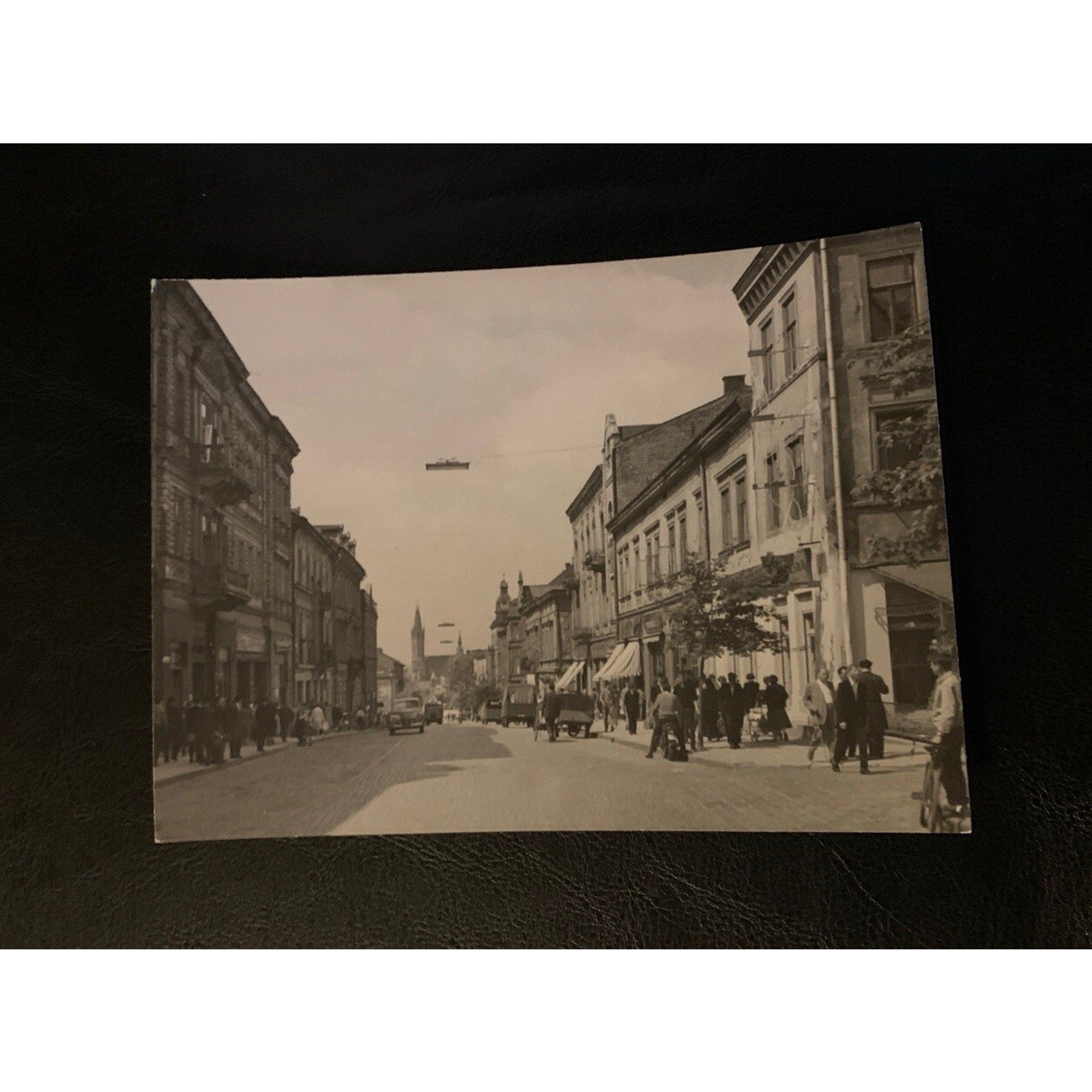 Vintage Tarnow Poland Ulica Krakowska Black & White RPPC