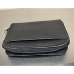 Vintage ID Wallet Change Pouch Credit Card Key Holder Black Zip Around NOS