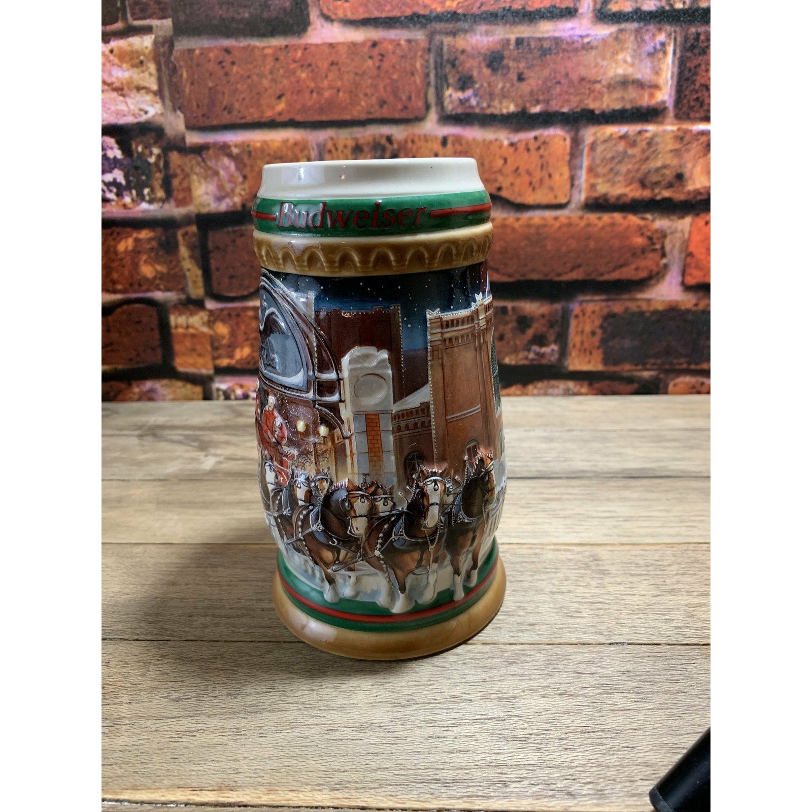 Vintage Budweiser Anheuser-Busch Home for the Holiday’s Stein 1997