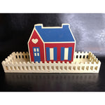 Country Kid Napkin Holder For Napkins & Shakers Table Organizer Vintage Taiwan