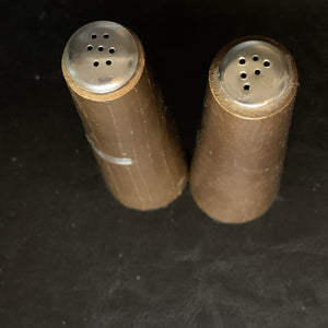 Vintage MCM Teak Wood Salt & Pepper Shakers Tapered
