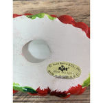Vintage White Doves In Holly Berry Tray Salt & Pepper Shakers, Russ Berrie Co