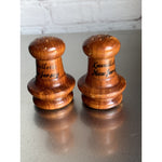 Vintage Wood Salt & Pepper Shakers Chess Pawns Lavallette New Jersey Souvenir