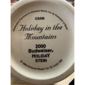 Vintage Budweiser Anheuser-Busch Holiday in the Mountains Holiday Stein 2000
