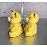 Vintage Teddy Bears in Basket Caddy Salt & Pepper Shakers Ceramic