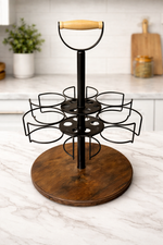 Lazy Susan Tumbler Organizer w/ Handle – Rotating Cup Holder for 20–40oz Tumblers