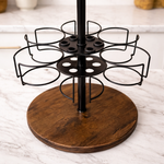 Lazy Susan Tumbler Organizer w/ Handle – Rotating Cup Holder for 20–40oz Tumblers
