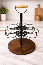 Lazy Susan Tumbler Organizer w/ Handle – Rotating Cup Holder for 20–40oz Tumblers