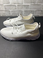 Mens 8.5 White Mesh Lace Up Walking Sneakers Lightweight Comfort