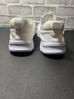 Mens 8.5 White Mesh Lace Up Walking Sneakers Lightweight Comfort