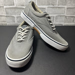Sperry Top Sider Mens 8.5 Gray Canvas Low Top Sneakers 1772706