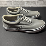 Sperry Top Sider Mens 8.5 Gray Canvas Low Top Sneakers 1772706