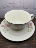 Vintage Edwin Knowles Fine China, Romance Rose Teacup/Saucer - USA