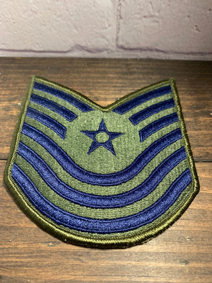 Military Patch US Air Force Green Blue Technical Sergeant Armed Forces