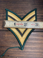 Vintage US Army Sergeant Military Rank Gold Stripes Patch
