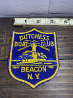 Dutchess Boat Club Beacon NY New York Boat Club Patch Vtg 70s 80s Rare 4” Marina