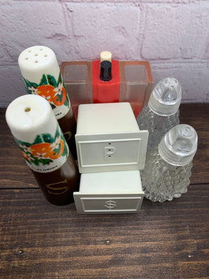 Assorted Vintage Mid Century Plastic Salt & Pepper Shakers- (Lot of 4 Sets)
