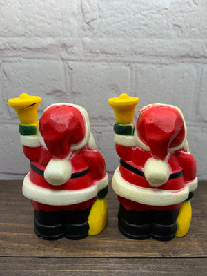 Vintage Christmas Mr and Mrs Santa Claus Salt & Pepper Shakers- 2 Sets 1970s