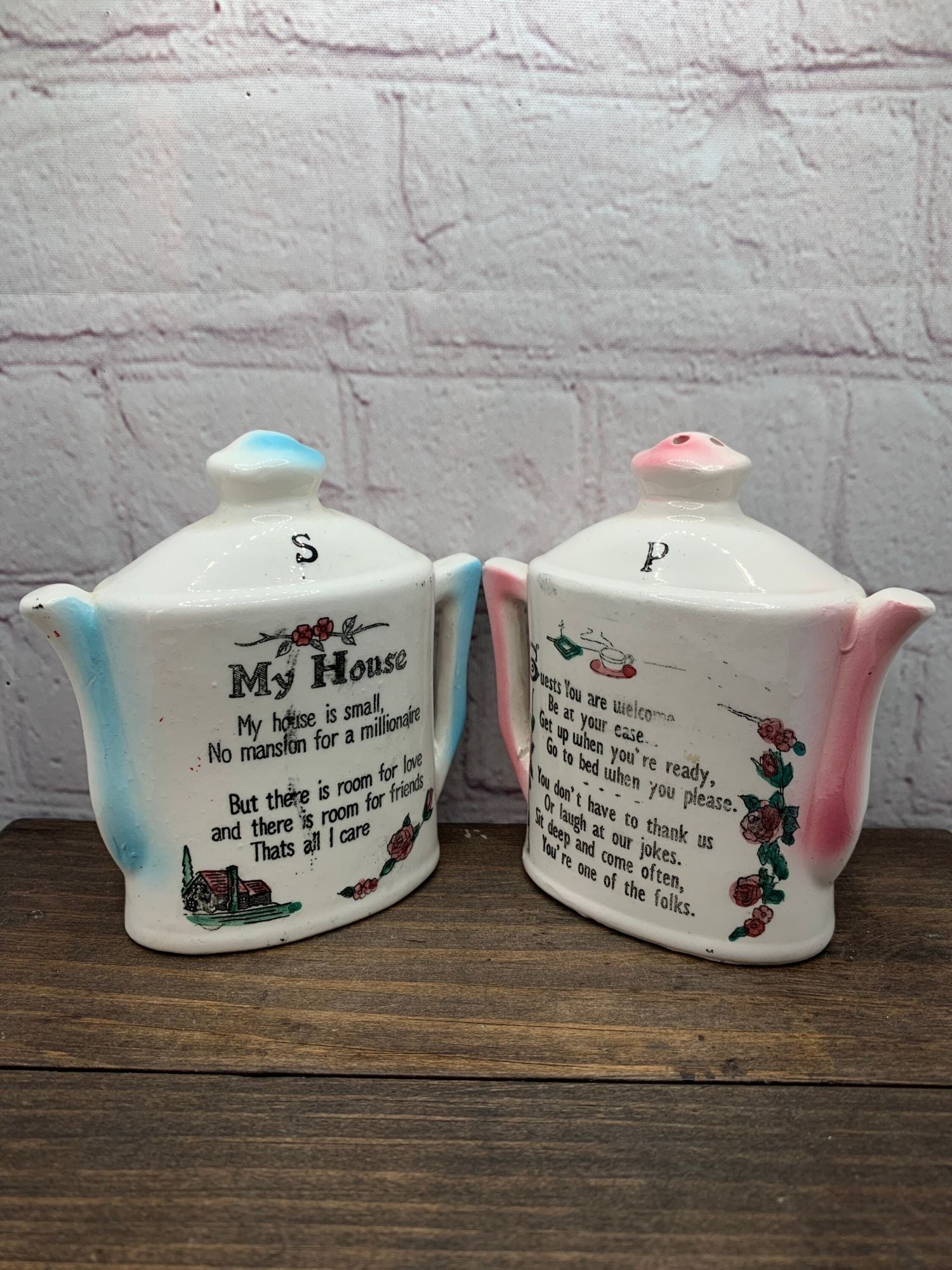Vintage Teapot Coffee Pot Atlanta GA Capital Salt & Pepper Shakers, My House, Welcome-Japan 1960s
