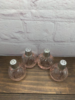 Vintage Shattered, Pressed  Glass Salt & Pepper Shakers, Miniature, Lot of 3 Sets 1950s