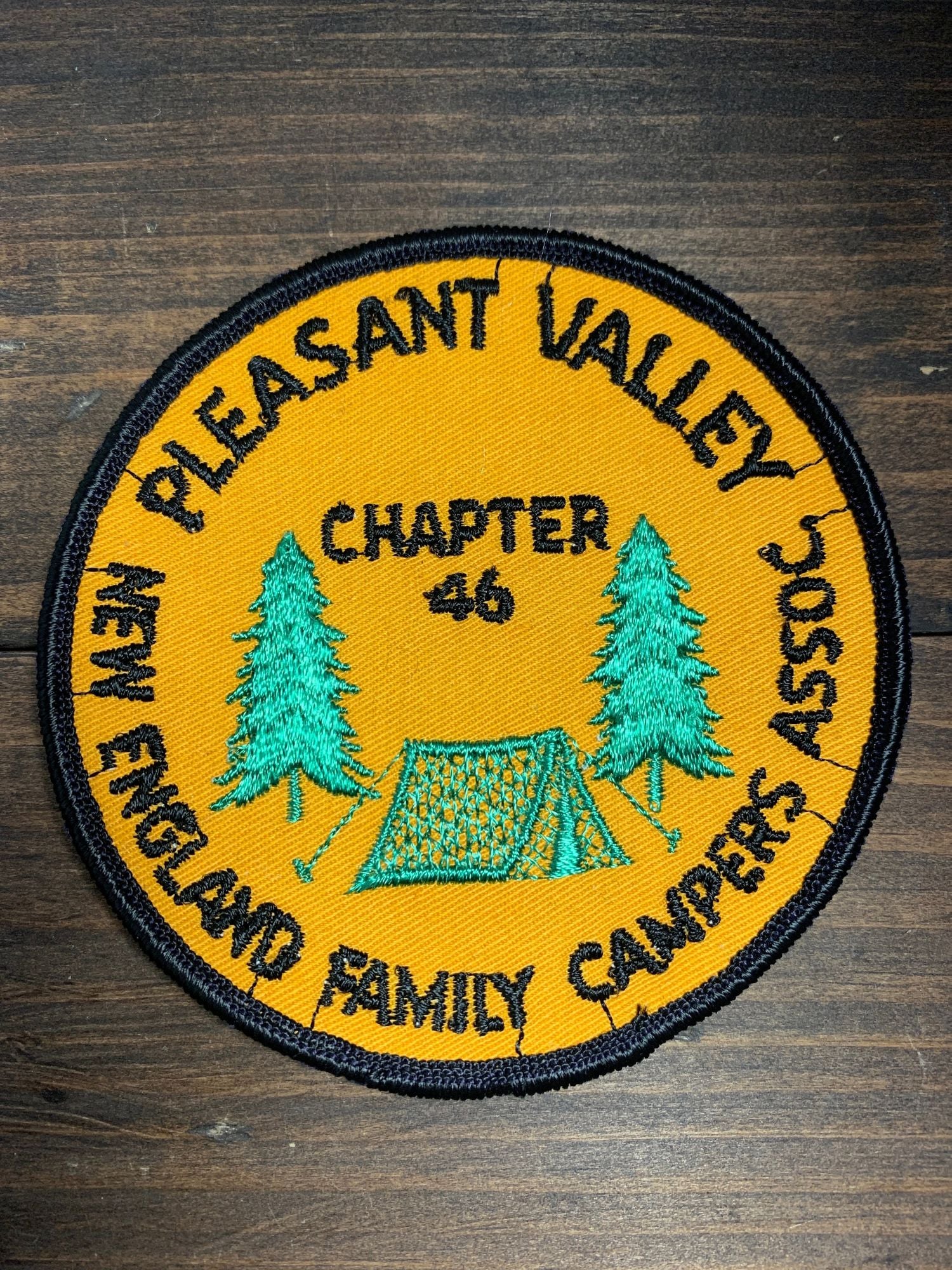 Vintage New England Family Campers Assoc, Pleasant Valley Patch - 4”Round