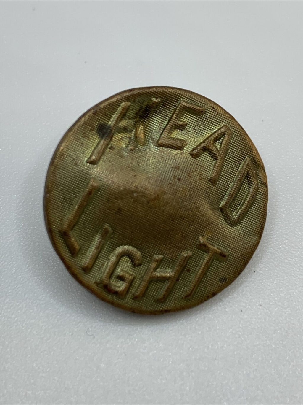 Antique 1918 Military / Uniform Button HEAD LIGHT 3/4"/20mm, Wobble Shank - B2