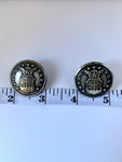 Lot of 2 US Air Force Uniform Buttons L&R Metal Production Corp-Bronx, NY