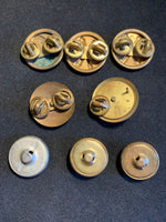WWII US Army Infantry Cross Rifle Collar Pins and Buttons-Lot of 8