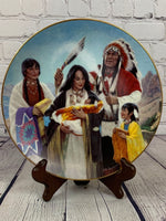 Vintage Native Collectible Plate #1854A The Naming Ceremony, Hamilton-Proud Indian Families 1991
