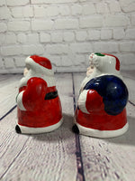 Vintage Handpainted Ceramic Santa Claus Salt & Pepper Shakers-1990's